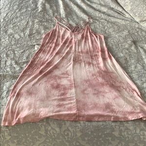 Pink tie dye american eagle dress